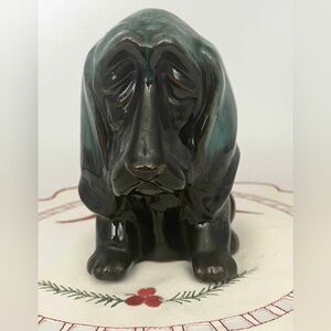 Canadian Art Pottery Basset Hound Coin Bank
